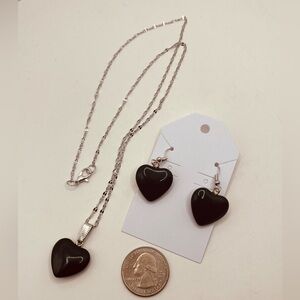 Silver plated set jewelry for women necklace and earrings